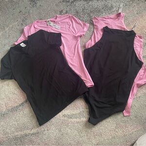 PINK Base Stretch Tees and Bodysuits